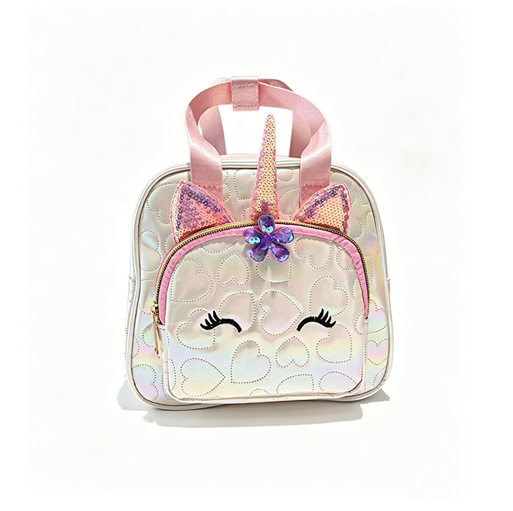 Lancheira Térmica Unicórnio para Meninas - Bolsa de Lanche Holográfica com Chifre de Lantejoulas, Id